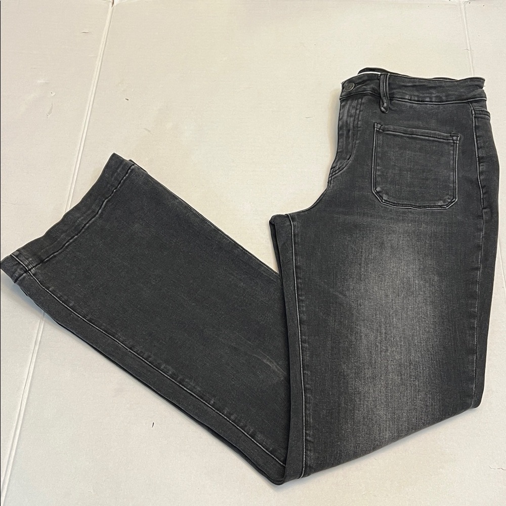 FLYING MONKEY BLACK FLARE HIGH WAISTED STRETCH JEANS SIZE 30